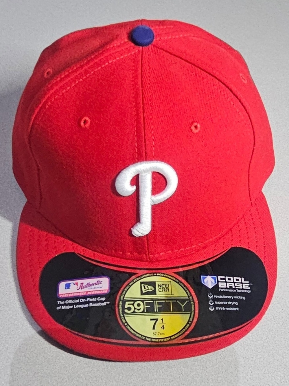Phillies Philadelphia Red White Adult Baseball Hat 7 1/4 BRAND NEW 59FIFTY
